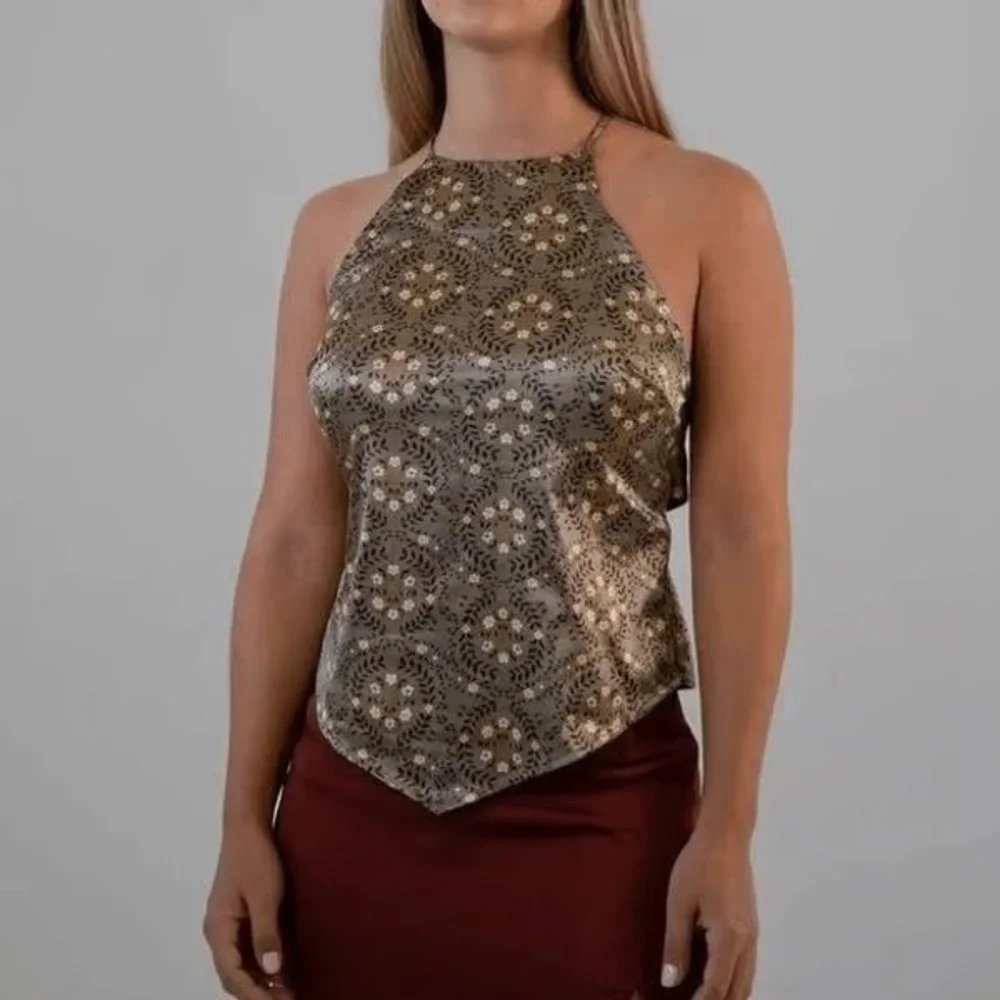 Free People Silk Tie Back Top - Picture 5 of 6